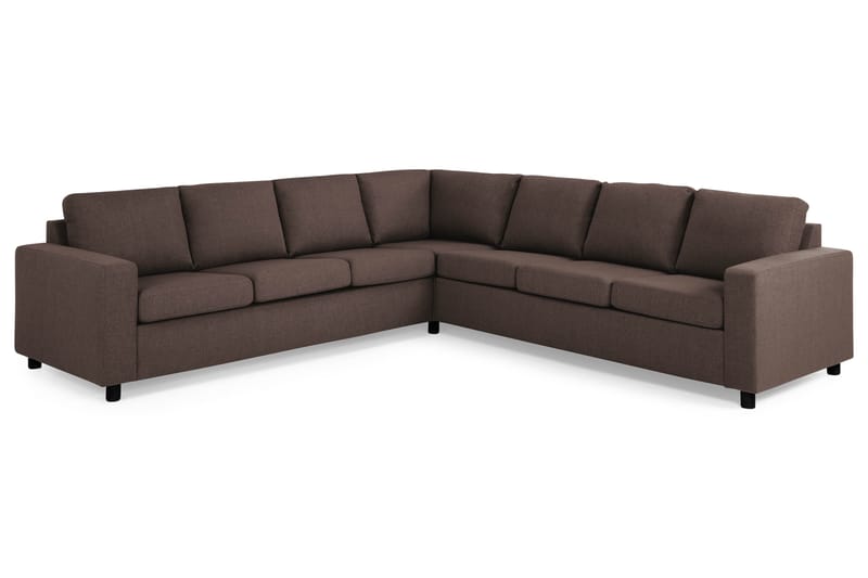 Crazy 6-seters Vendbar L-formet X-Large Hjørnesofa i Stoff - Brun - Møbler - Sofaer - Hjørnesofa