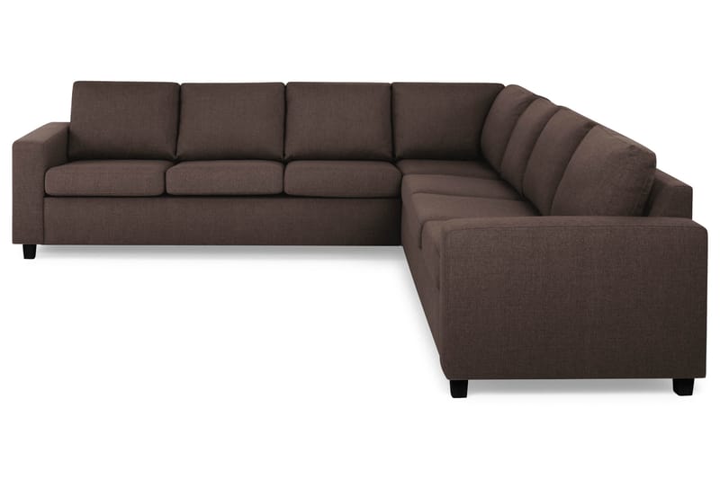 Crazy 6-seters Vendbar L-formet X-Large Hjørnesofa i Stoff - Brun - Møbler - Sofaer - Hjørnesofa