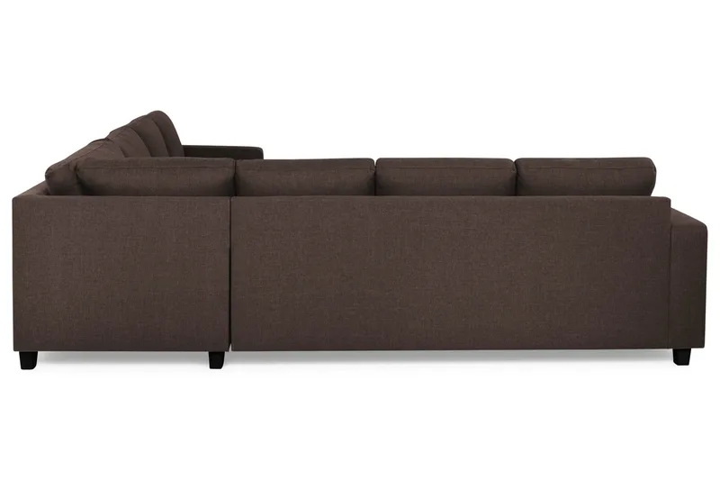 Crazy 6-seters Vendbar L-formet X-Large Hjørnesofa i Stoff - Brun - Møbler - Sofaer - Hjørnesofa
