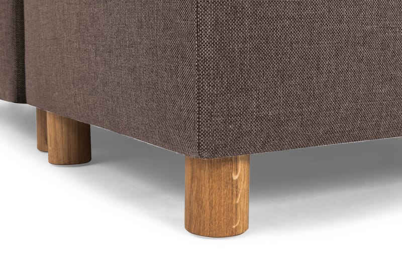 Crazy 6-seters Vendbar L-formet X-Large Hjørnesofa i Stoff - Brun - Møbler - Sofaer - Hjørnesofa