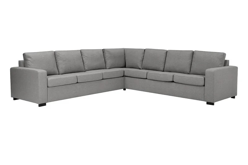 Crazy 6-seters Vendbar L-formet X-Large Hjørnesofa i Stoff - Grå - Møbler - Sofaer - Hjørnesofa