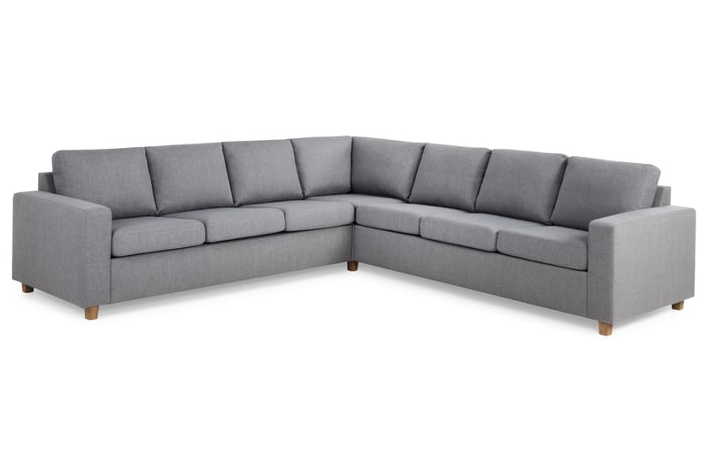 Crazy 6-seters Vendbar L-formet X-Large Hjørnesofa i Stoff - Grå - Møbler - Sofaer - Hjørnesofa