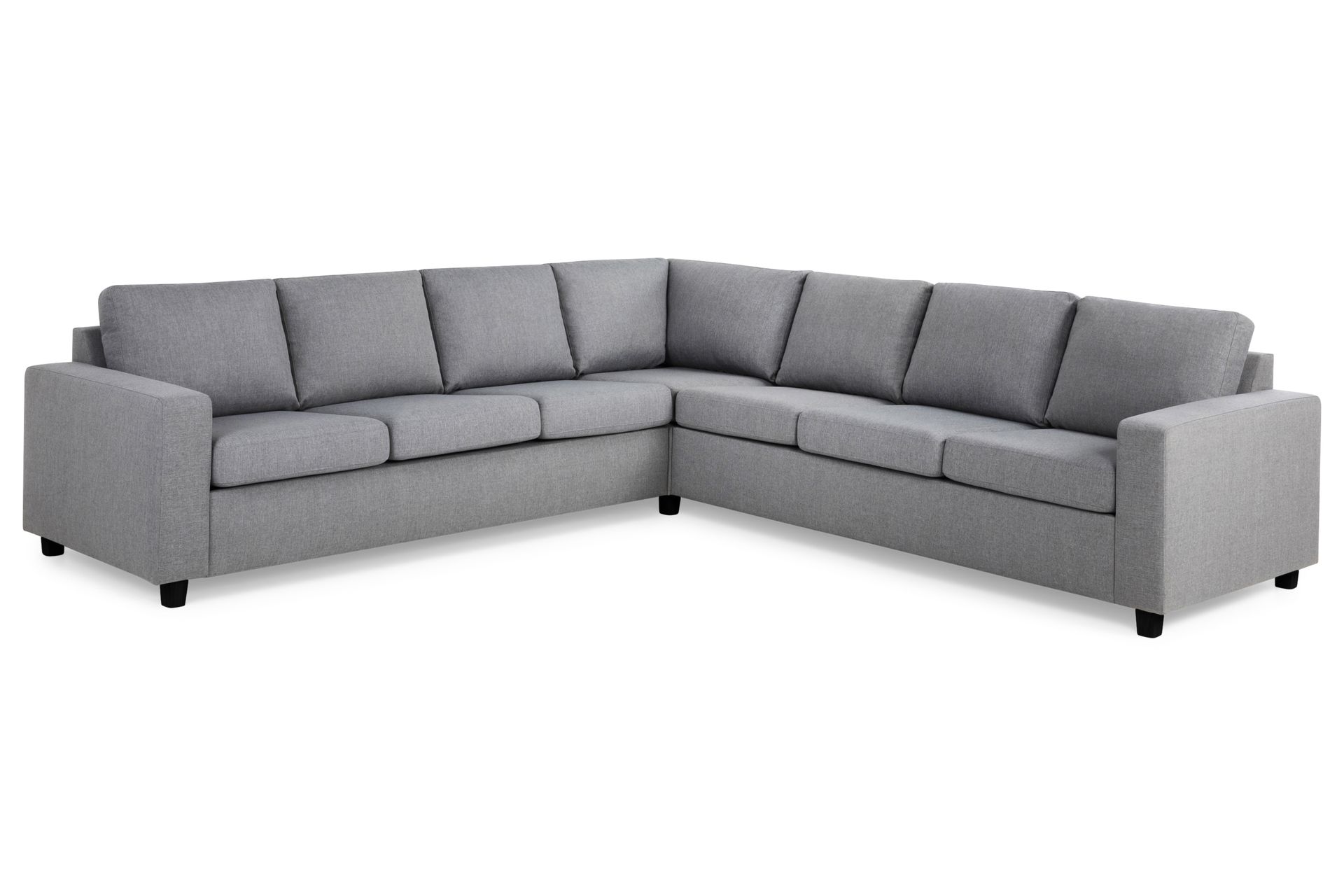 Crazy 6-seters Vendbar L-formet X-Large Hjørnesofa i Stoff - Grå - Møbler - Sofaer - Hjørnesofa