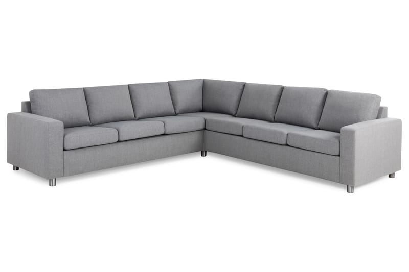 Crazy 6-seters Vendbar L-formet X-Large Hjørnesofa i Stoff - Grå - Møbler - Sofaer - Hjørnesofa