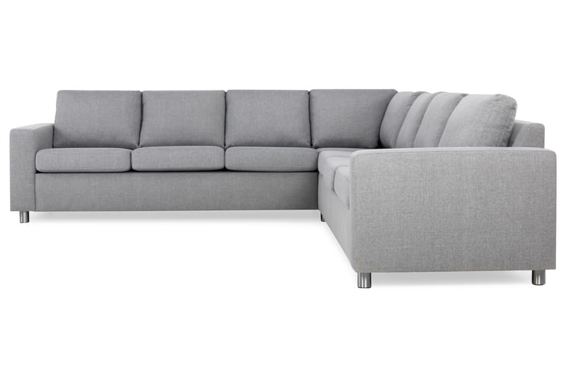Crazy 6-seters Vendbar L-formet X-Large Hjørnesofa i Stoff - Grå - Møbler - Sofaer - Hjørnesofa