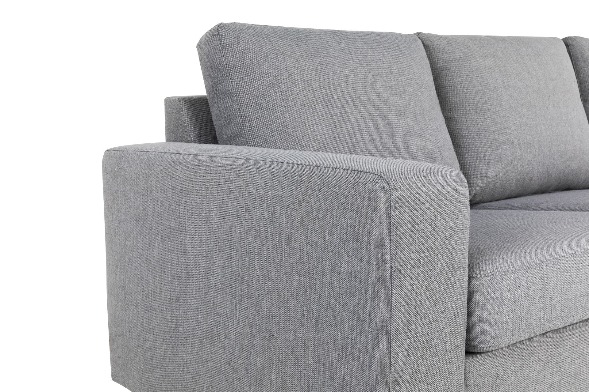 Crazy 6-seters Vendbar L-formet X-Large Hjørnesofa i Stoff - Grå - Møbler - Sofaer - Hjørnesofa