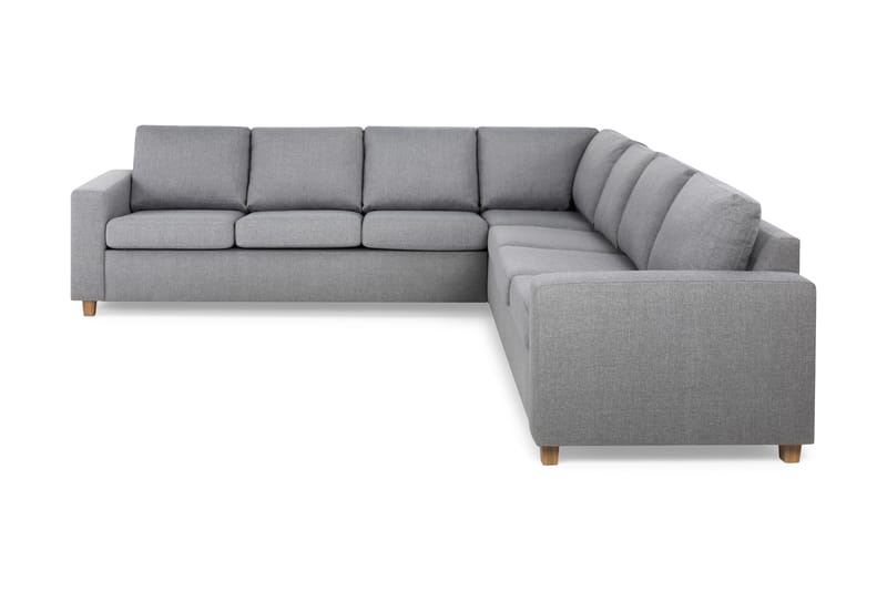 Crazy 6-seters Vendbar L-formet X-Large Hjørnesofa i Stoff - Grå - Møbler - Sofaer - Hjørnesofa