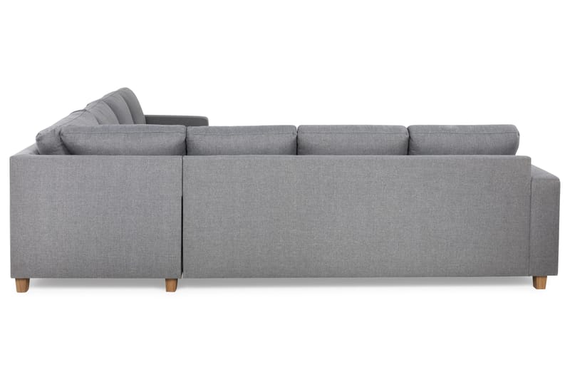 Crazy 6-seters Vendbar L-formet X-Large Hjørnesofa i Stoff - Grå - Møbler - Sofaer - Hjørnesofa