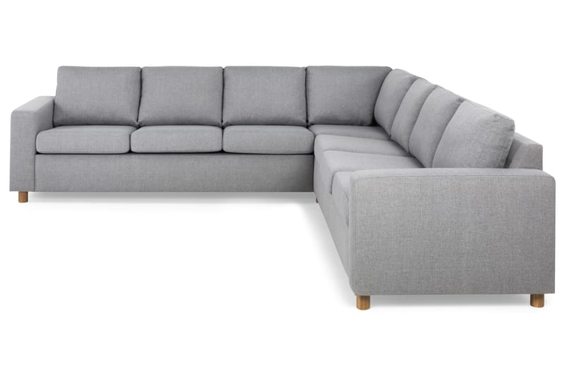 Crazy 6-seters Vendbar L-formet X-Large Hjørnesofa i Stoff - Grå - Møbler - Sofaer - Hjørnesofa