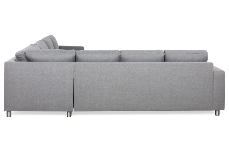 Crazy 6-seters Vendbar L-formet X-Large Hjørnesofa i Stoff - Grå - Møbler - Sofaer - Hjørnesofa