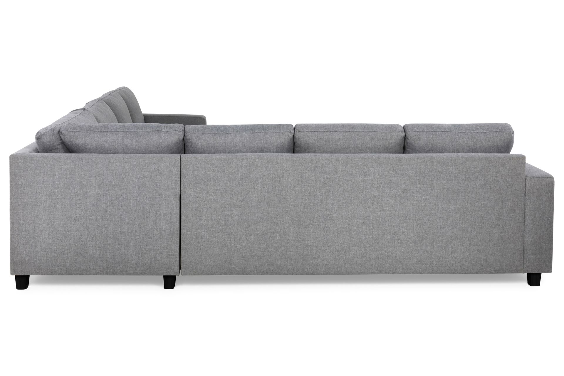 Crazy 6-seters Vendbar L-formet X-Large Hjørnesofa i Stoff - Grå - Møbler - Sofaer - Hjørnesofa