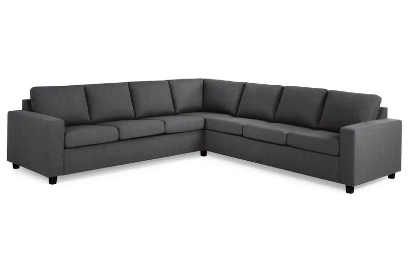 Crazy 6-seters Vendbar L-formet X-Large Hjørnesofa i Stoff - Mørk grå - Møbler - Sofaer - Hjørnesofa