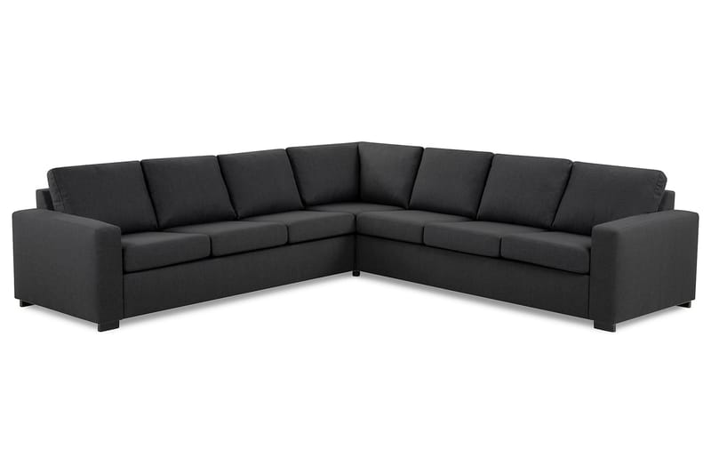 Crazy 6-seters Vendbar L-formet X-Large Hjørnesofa i Stoff - Mørk grå - Møbler - Sofaer - Hjørnesofa
