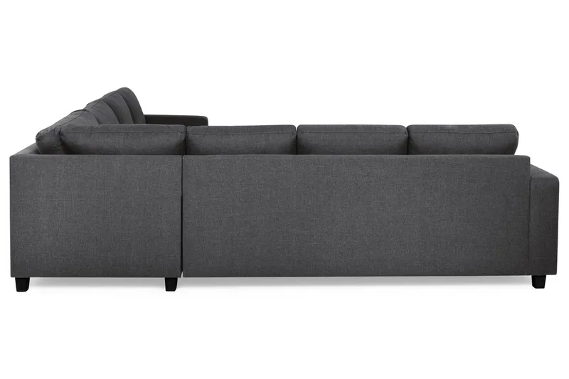 Crazy 6-seters Vendbar L-formet X-Large Hjørnesofa i Stoff - Mørk grå - Møbler - Sofaer - Hjørnesofa