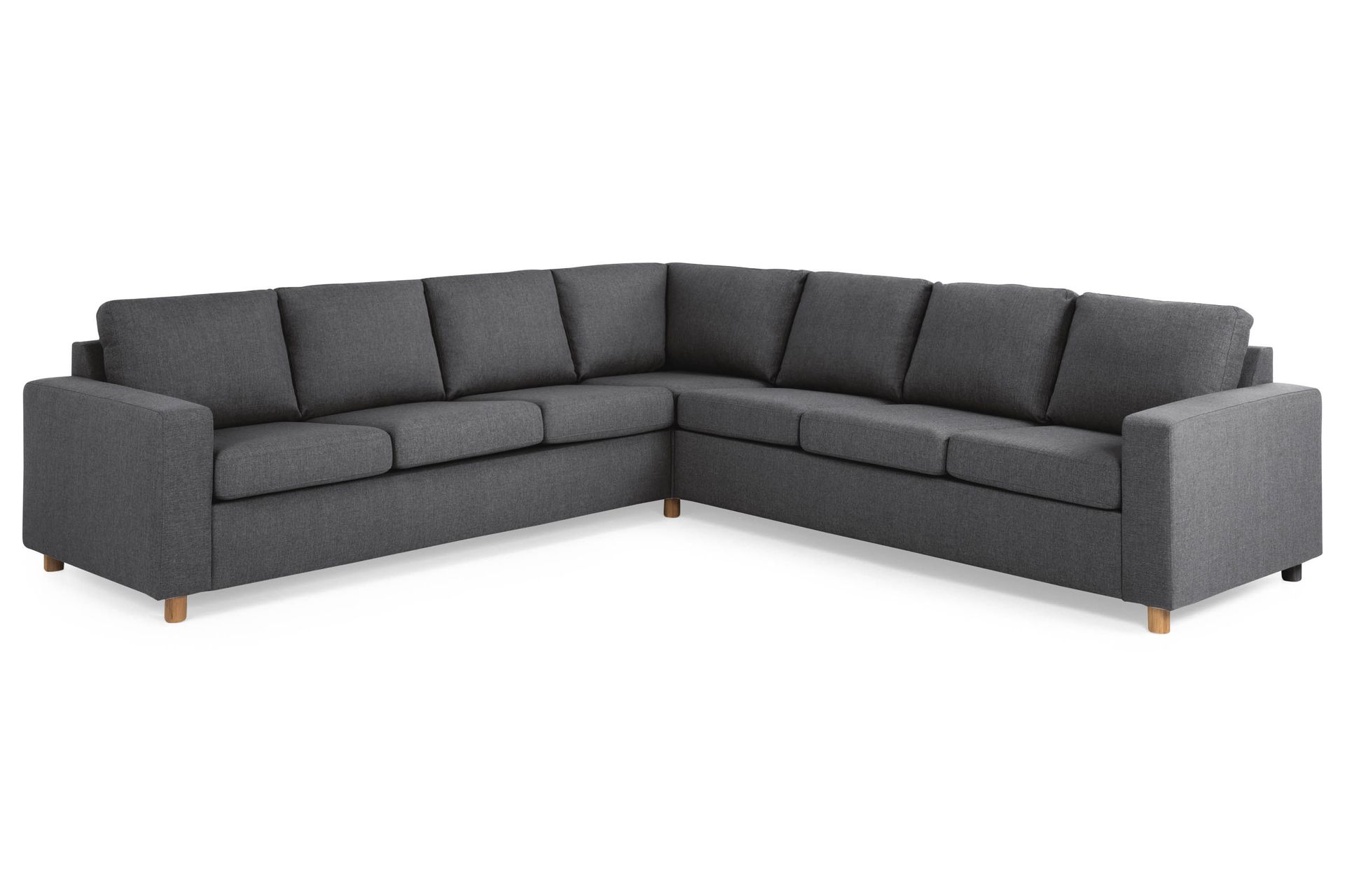 Crazy 6-seters Vendbar L-formet X-Large Hjørnesofa i Stoff - Mørk grå - Møbler - Sofaer - Hjørnesofa