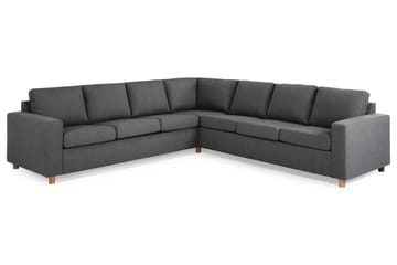 Crazy 6-seters Vendbar L-formet X-Large Hjørnesofa i Stoff - Mørk grå - Møbler - Sofaer - Hjørnesofa
