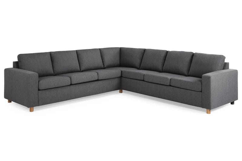 Crazy 6-seters Vendbar L-formet X-Large Hjørnesofa i Stoff - Mørk grå - Møbler - Sofaer - Hjørnesofa