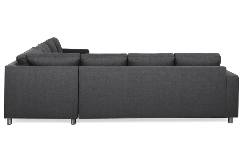 Crazy 6-seters Vendbar L-formet X-Large Hjørnesofa i Stoff - Mørk grå - Møbler - Sofaer - Hjørnesofa