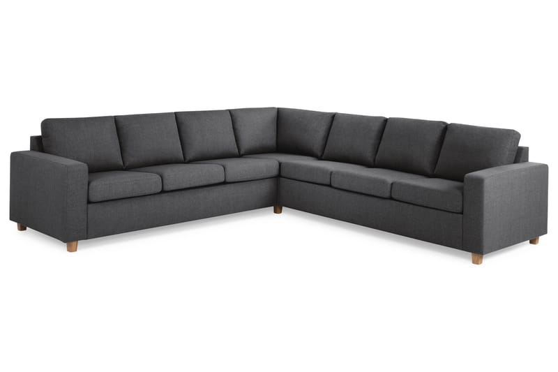 Crazy 6-seters Vendbar L-formet X-Large Hjørnesofa i Stoff - Mørk grå - Møbler - Sofaer - Hjørnesofa