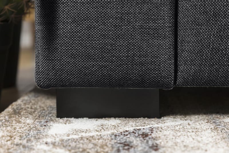 Crazy 6-seters Vendbar L-formet X-Large Hjørnesofa i Stoff - Mørk grå - Møbler - Sofaer - Hjørnesofa