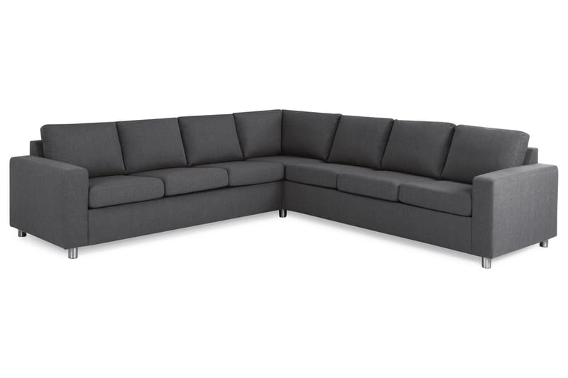Crazy 6-seters Vendbar L-formet X-Large Hjørnesofa i Stoff - Mørk grå - Møbler - Sofaer - Hjørnesofa