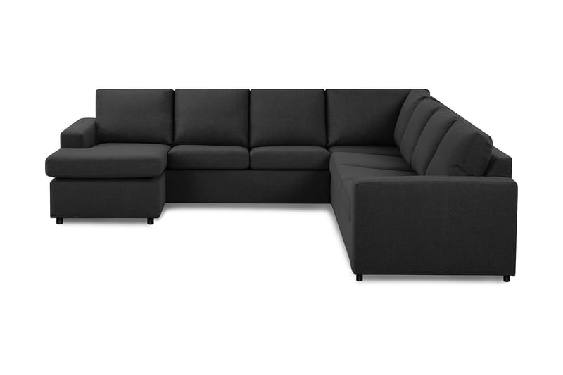 Crazy 6-seters Venstrevendt U-formet Large Hjørnesofa med Divan i Stoff - Antrasitt - Møbler - Sofaer - Hjørnesofa - Hjørnesofa med divan