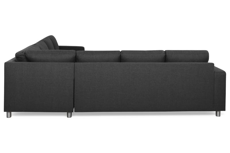 Crazy 6-seters Venstrevendt U-formet Large Hjørnesofa med Divan i Stoff - Antrasitt - Møbler - Sofaer - Hjørnesofa - Hjørnesofa med divan