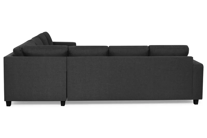 Crazy 6-seters Venstrevendt U-formet Large Hjørnesofa med Divan i Stoff - Antrasitt - Møbler - Sofaer - Hjørnesofa - Hjørnesofa med divan