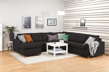 Crazy 6-seters Venstrevendt U-formet Large Hjørnesofa med Divan i Stoff - Antrasitt - Møbler - Sofaer - Hjørnesofa - Hjørnesofa med divan