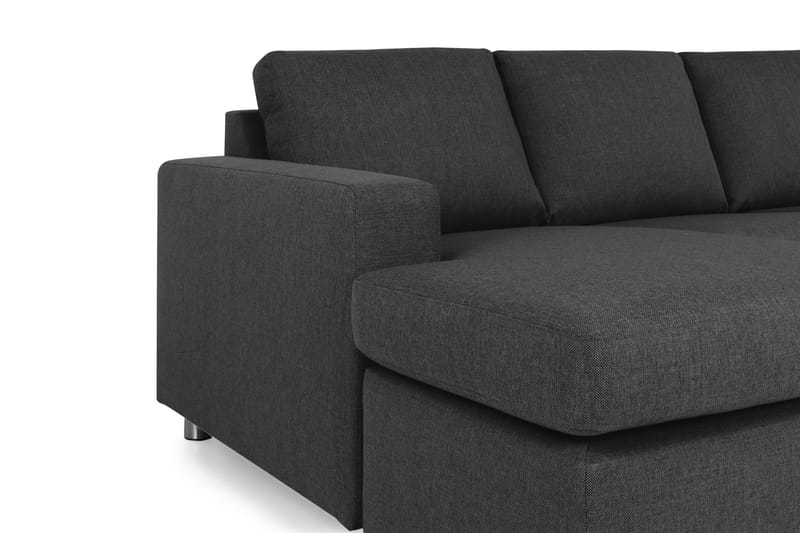 Crazy 6-seters Venstrevendt U-formet Large Hjørnesofa med Divan i Stoff - Antrasitt - Møbler - Sofaer - Hjørnesofa - Hjørnesofa med divan