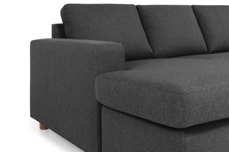 Crazy 6-seters Venstrevendt U-formet Large Hjørnesofa med Divan i Stoff - Antrasitt - Møbler - Sofaer - Hjørnesofa - Hjørnesofa med divan