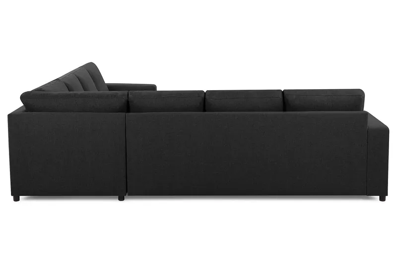 Crazy 6-seters Venstrevendt U-formet Large Hjørnesofa med Divan i Stoff - Antrasitt - Møbler - Sofaer - Hjørnesofa - Hjørnesofa med divan