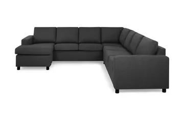 Crazy 6-seters Venstrevendt U-formet Large Hjørnesofa med Divan i Stoff