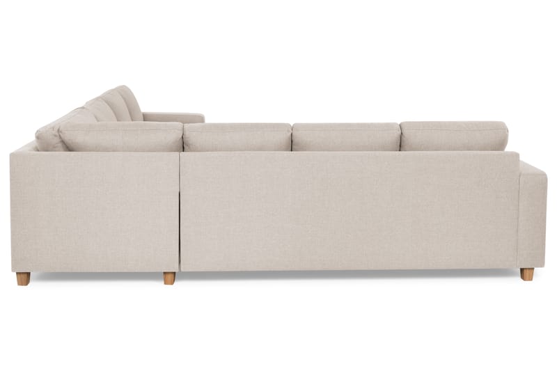 Crazy 6-seters Venstrevendt U-formet Large Hjørnesofa med Divan i Stoff - Beige - Møbler - Sofaer - Hjørnesofa - Hjørnesofa med divan
