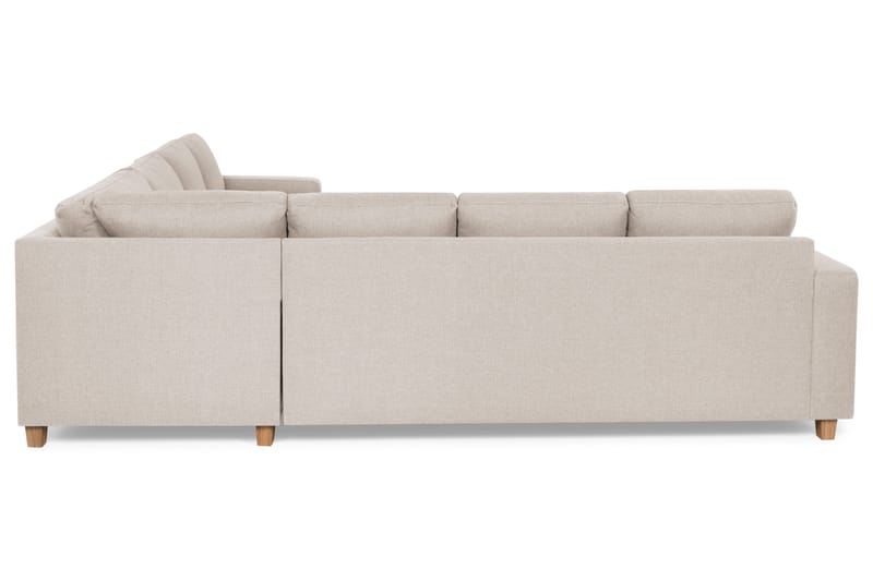 Crazy 6-seters Venstrevendt U-formet Large Hjørnesofa med Divan i Stoff - Beige - Møbler - Sofaer - Hjørnesofa