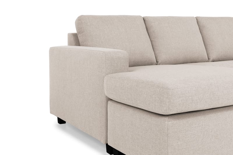 Crazy 6-seters Venstrevendt U-formet Large Hjørnesofa med Divan i Stoff - Beige - Møbler - Sofaer - Hjørnesofa - Hjørnesofa med divan
