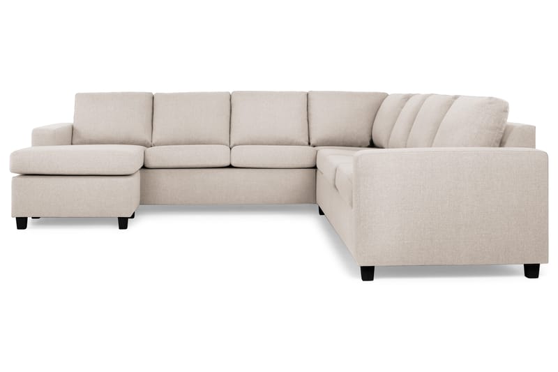 Crazy 6-seters Venstrevendt U-formet Large Hjørnesofa med Divan i Stoff - Beige - Møbler - Sofaer - Hjørnesofa - Hjørnesofa med divan