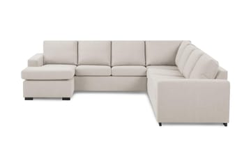 Crazy 6-seters Venstrevendt U-formet Large Hjørnesofa med Divan i Stoff