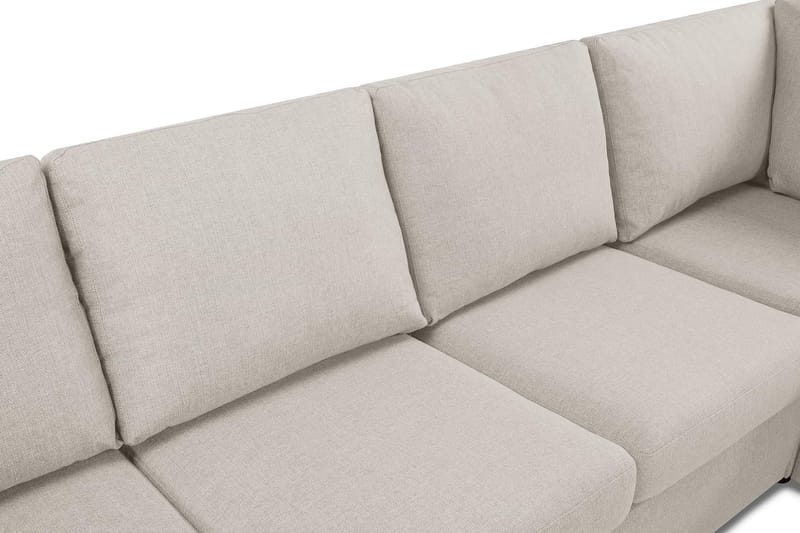 Crazy 6-seters Venstrevendt U-formet Large Hjørnesofa med Divan i Stoff - Beige - Møbler - Sofaer - Hjørnesofa - Hjørnesofa med divan