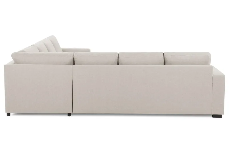 Crazy 6-seters Venstrevendt U-formet Large Hjørnesofa med Divan i Stoff - Beige - Møbler - Sofaer - Hjørnesofa