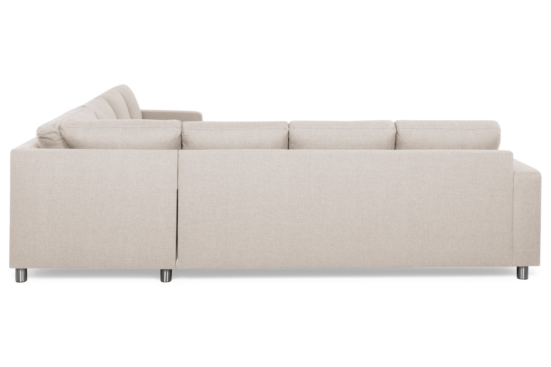 Crazy 6-seters Venstrevendt U-formet Large Hjørnesofa med Divan i Stoff - Beige - Møbler - Sofaer - Hjørnesofa - Hjørnesofa med divan