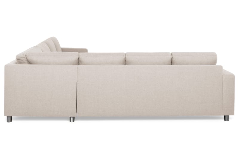 Crazy 6-seters Venstrevendt U-formet Large Hjørnesofa med Divan i Stoff - Beige - Møbler - Sofaer - Hjørnesofa - Hjørnesofa med divan