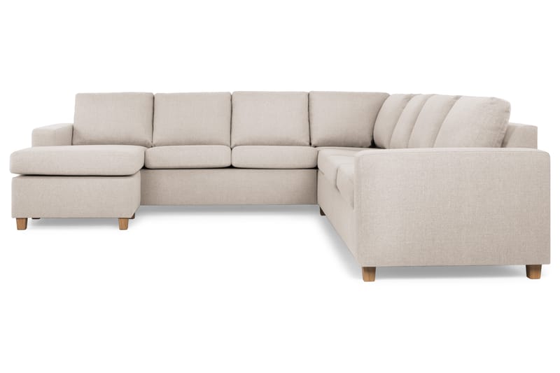 Crazy 6-seters Venstrevendt U-formet Large Hjørnesofa med Divan i Stoff - Beige - Møbler - Sofaer - Hjørnesofa - Hjørnesofa med divan