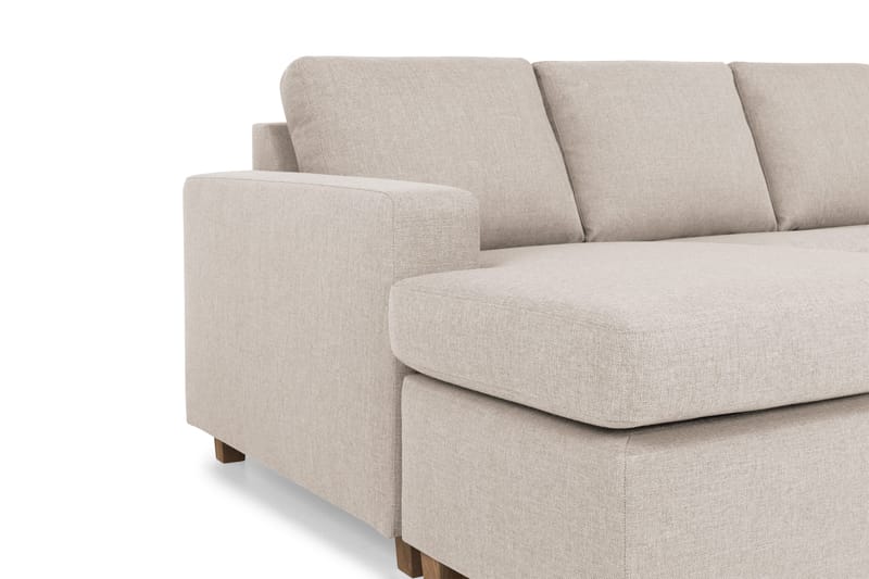Crazy 6-seters Venstrevendt U-formet Large Hjørnesofa med Divan i Stoff - Beige - Møbler - Sofaer - Hjørnesofa