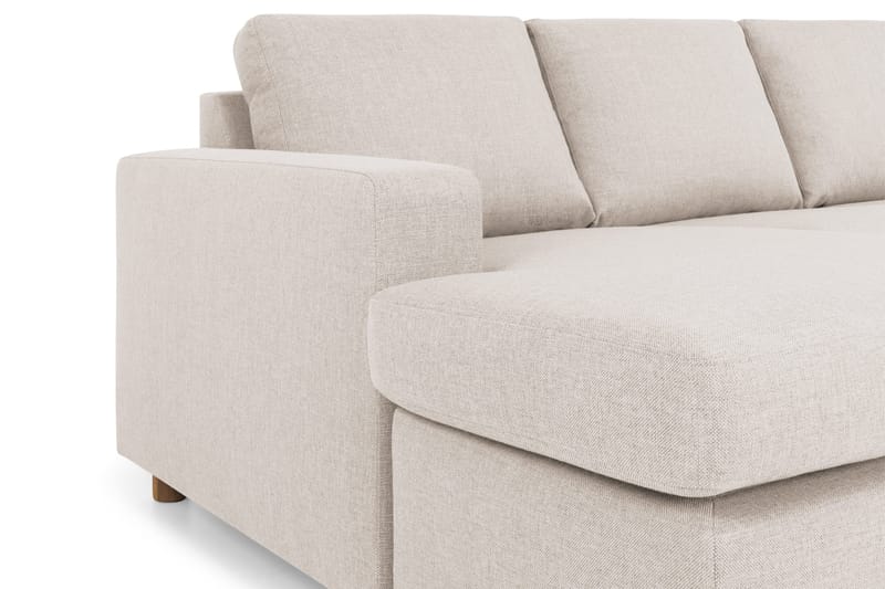 Crazy 6-seters Venstrevendt U-formet Large Hjørnesofa med Divan i Stoff - Beige - Møbler - Sofaer - Hjørnesofa