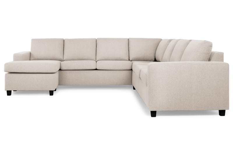 Crazy 6-seters Venstrevendt U-formet Large Hjørnesofa med Divan i Stoff - Beige - Møbler - Sofaer - Hjørnesofa - Hjørnesofa med divan