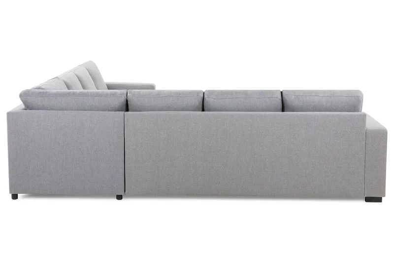Crazy 6-seters Venstrevendt U-formet Large Hjørnesofa med Divan i Stoff - Grå - Møbler - Sofaer - Hjørnesofa - Hjørnesofa med divan