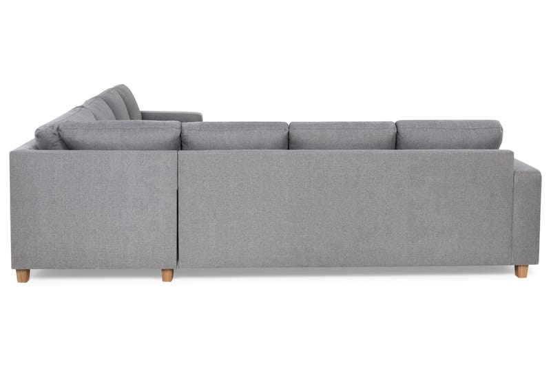 Crazy 6-seters Venstrevendt U-formet Large Hjørnesofa med Divan i Stoff - Grå - Møbler - Sofaer - Hjørnesofa - Hjørnesofa med divan