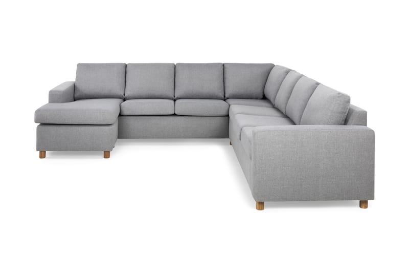 Crazy 6-seters Venstrevendt U-formet Large Hjørnesofa med Divan i Stoff - Grå - Møbler - Sofaer - Hjørnesofa - Hjørnesofa med divan