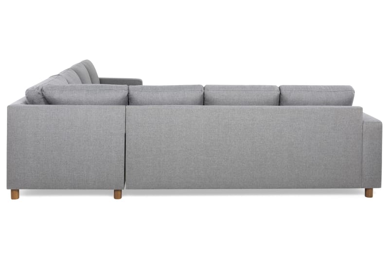 Crazy 6-seters Venstrevendt U-formet Large Hjørnesofa med Divan i Stoff - Grå - Møbler - Sofaer - Hjørnesofa - Hjørnesofa med divan